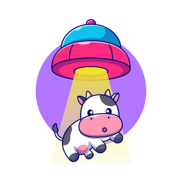 Cute Cow Sucked In UFO Spacecraft