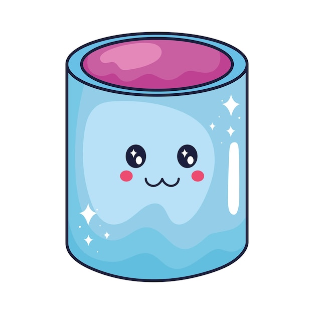 Free vector cute cup kawaii