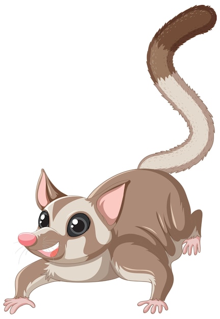 A cute cute sugar glider cartoon character