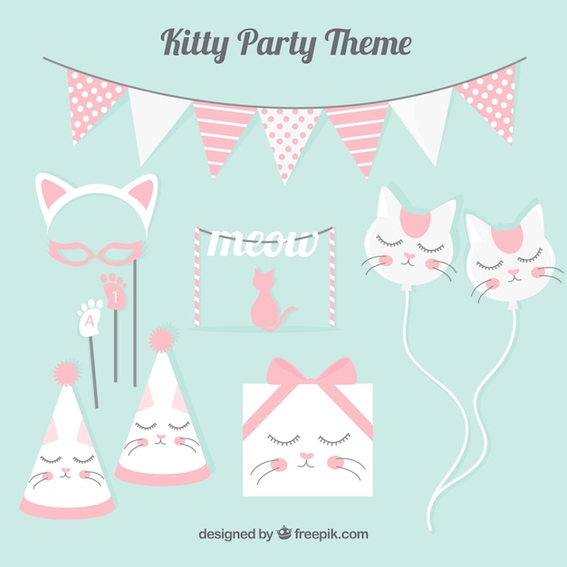 Free vector cute decoration in pink tones