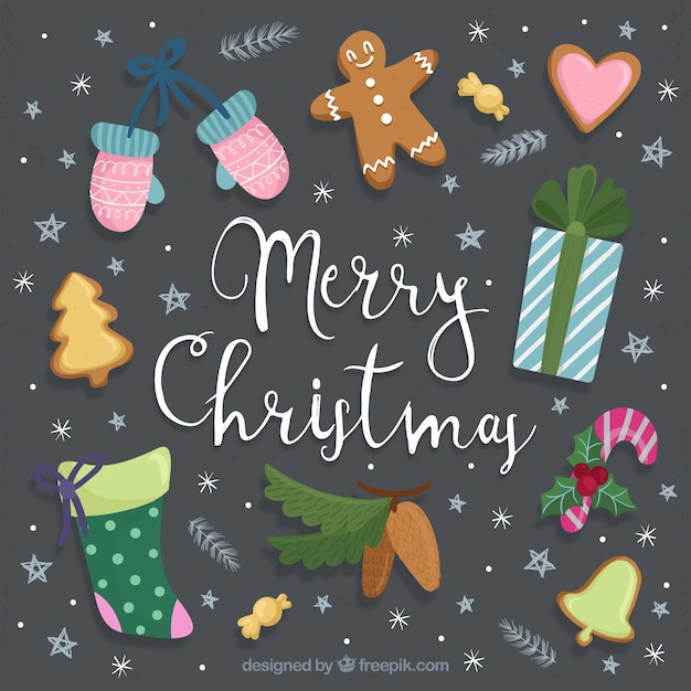 Cute decorative christmas background