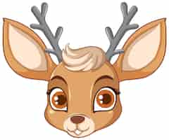 Free vector cute deer cartoon character