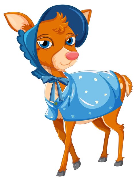 Cute deer cartoon character