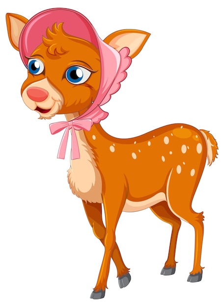 Vettore gratuito simpatico personaggio dei cartoni animati di cervo