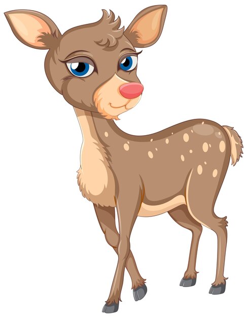 A cute deer on white background