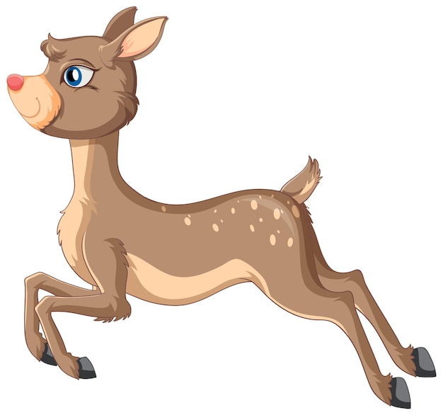 A cute deer on white background