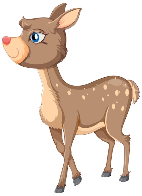 A cute deer on white background