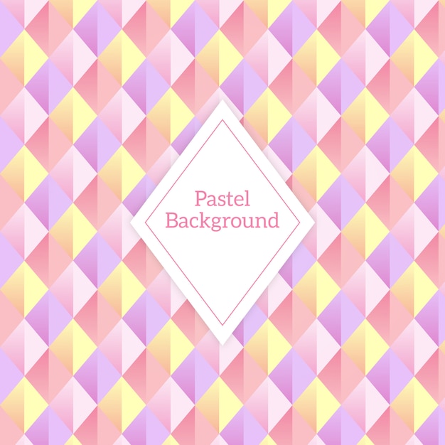 Free vector cute diamond shape pattern with pastel colors