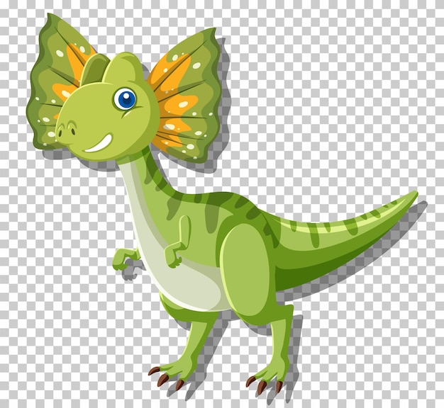 Free vector cute dilophosaurus dinosaur isolated