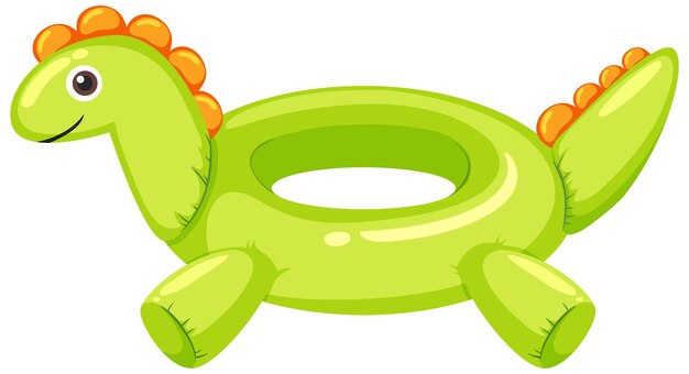 Cute dinosaur swimming ring isolated