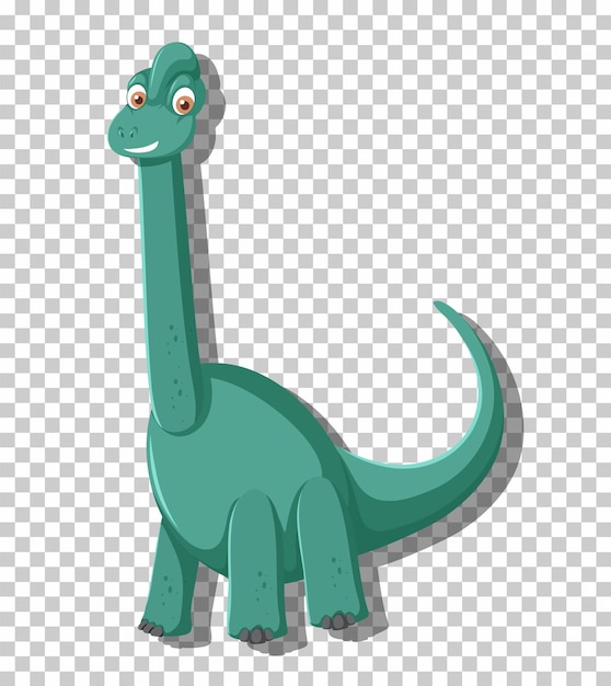 Cute diplodocus dinosaur isolated