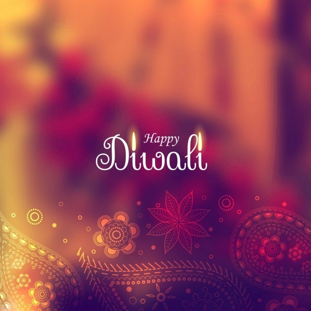 Free vector cute diwali background with paisley elements