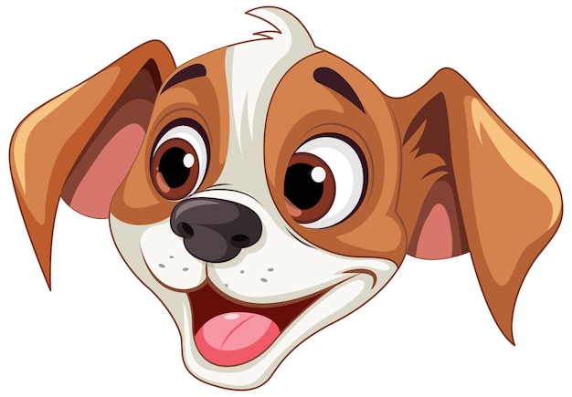 Vettore gratuito simpatico personaggio dei cartoni animati del cane seduto