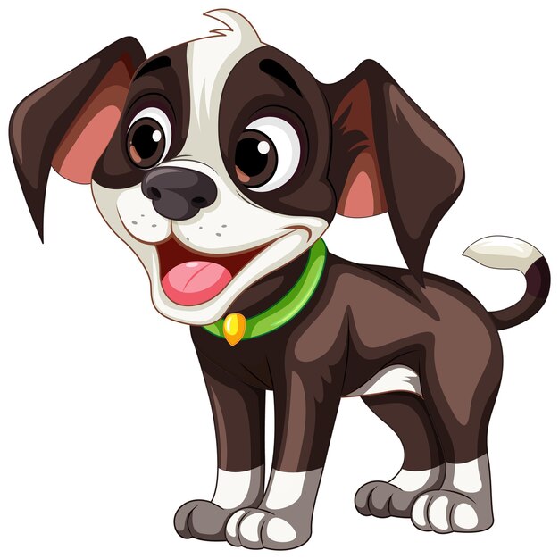 Free vector cute dog cartoon character sitting