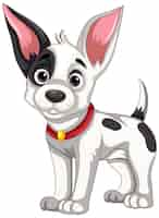 Free vector cute dog cartoon character standing