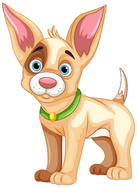 Free vector cute dog cartoon character standing