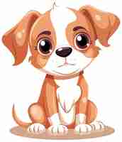 Free vector cute dog cartoon character