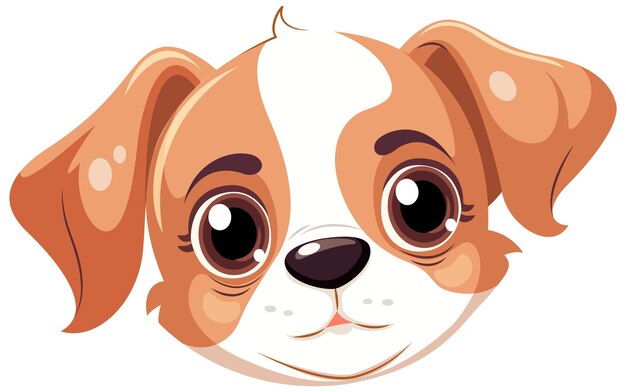 Cute dog cartoon face