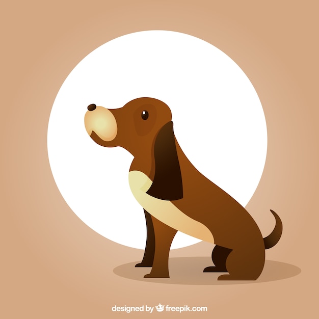 Vettore gratuito cute dog illustrazione