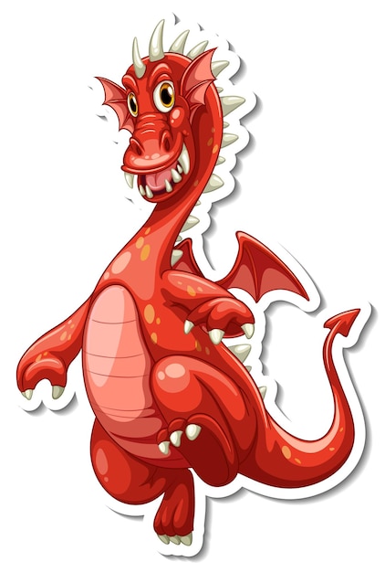 Cute Dragon cartoon character sticker