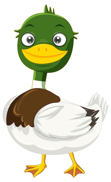 Free vector cute duck with happy face