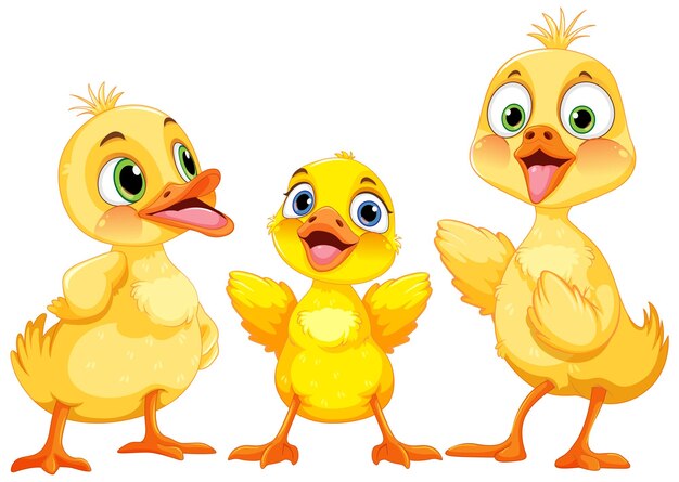 Cute Duckling Cartoon Characters