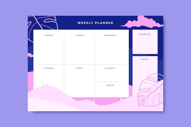 Cute duotone nature planner