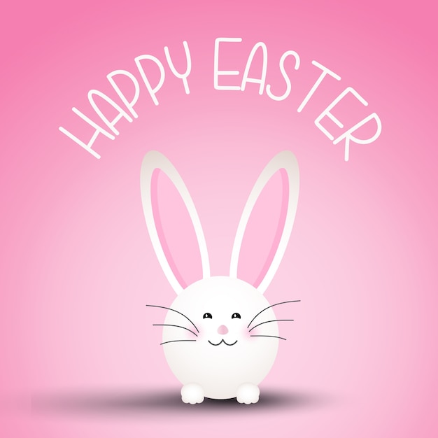 Cute Easter bunny background 