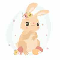 Free vector cute easter bunny