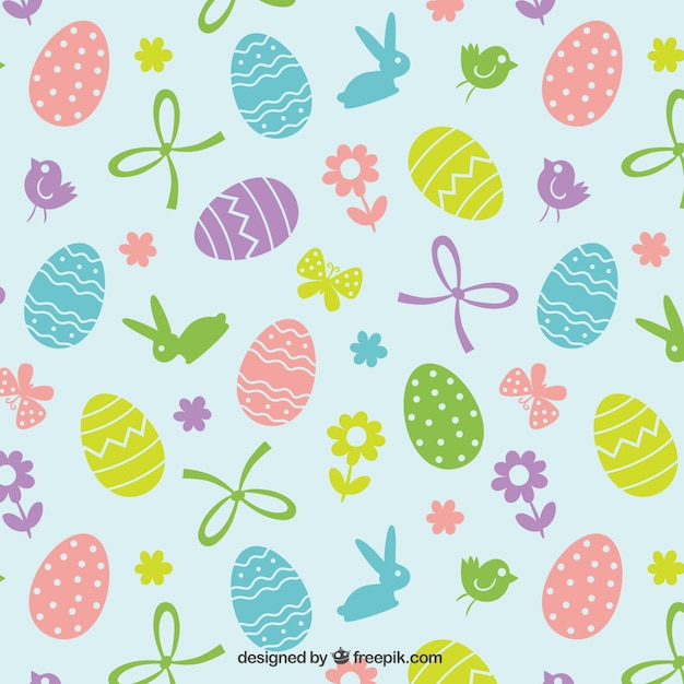 Free vector cute easter pattern