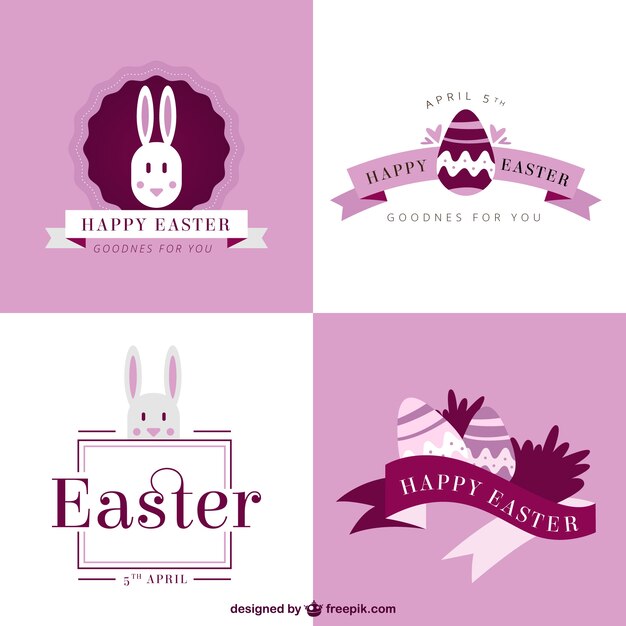 Cute Easter pink cards