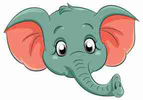 Free vector cute elephant cartoon character