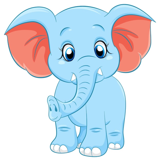 Cute elephant cartoon character