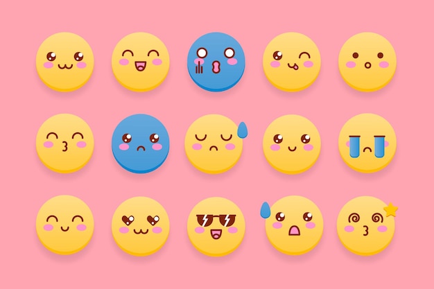 Free vector cute emoticon collection