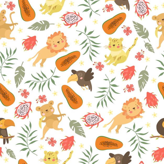 cute exotic animal pattern