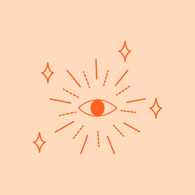 Free Vector cute eye sticker design element vector