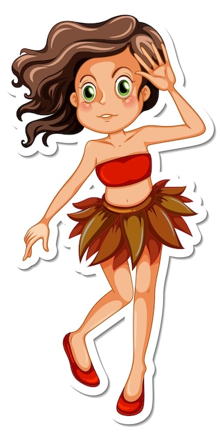 Free vector cute fairy cartoon character sticker