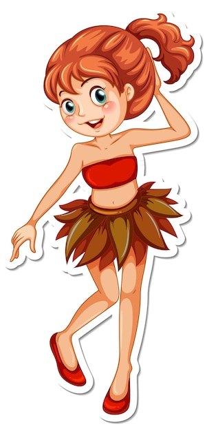 Free vector cute fairy cartoon character sticker