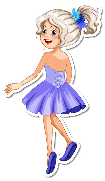 Cute fairy cartoon character sticker