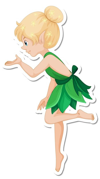 Cute fairy cartoon character sticker