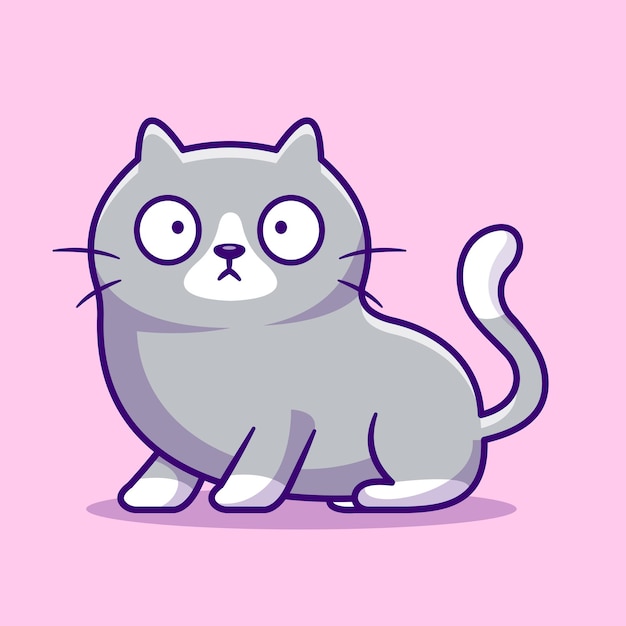 Premium Vector  Cute cat funny cartoon icon illustration