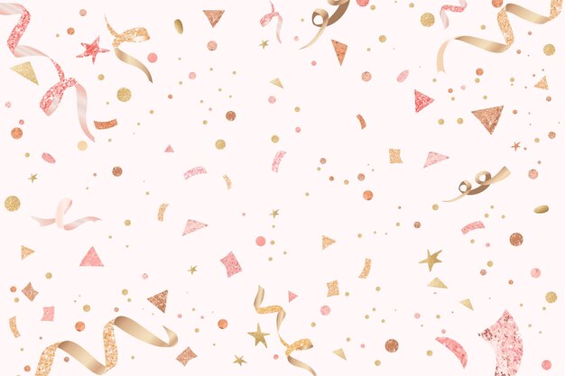 Cute festive ribbons party celebration pink background