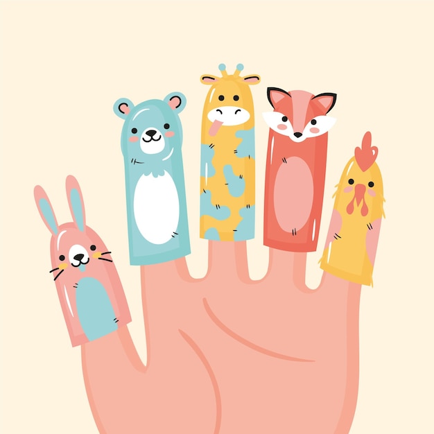 Cute finger puppets collection