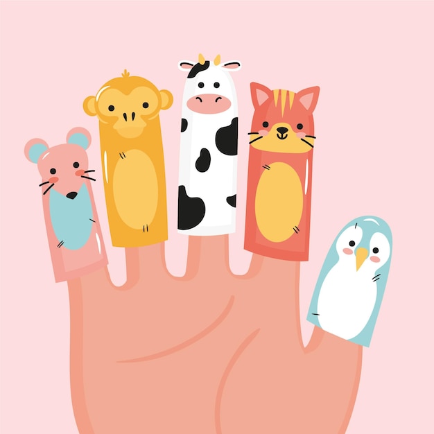Cute finger puppets collection