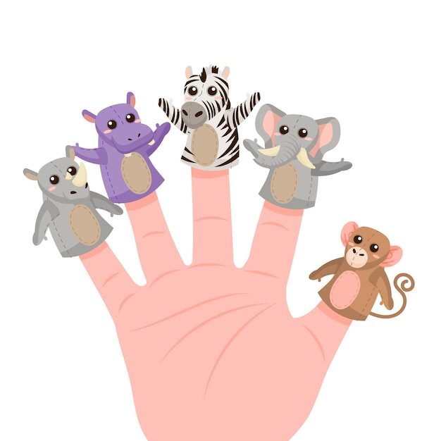 Cute finger puppets collection