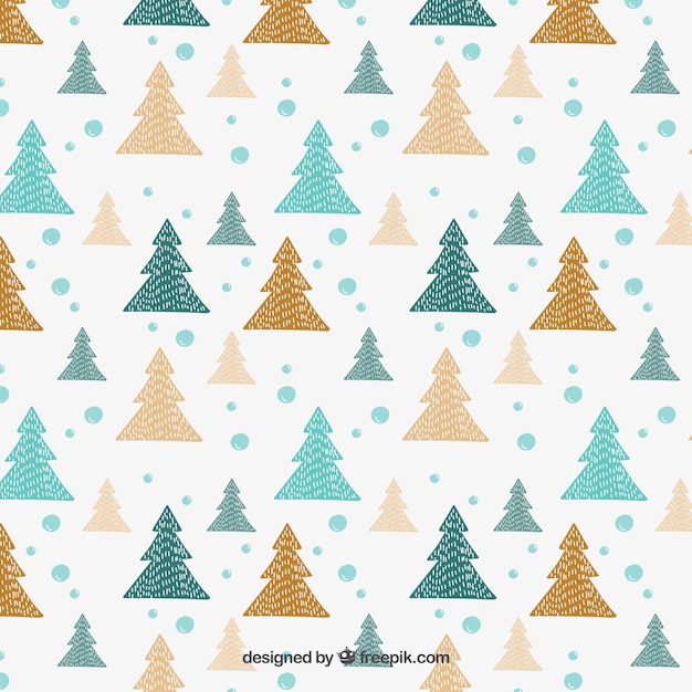 Free vector cute firs pattern