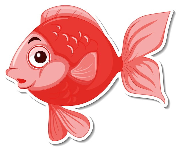 Cute fish sea animal cartoon sticker