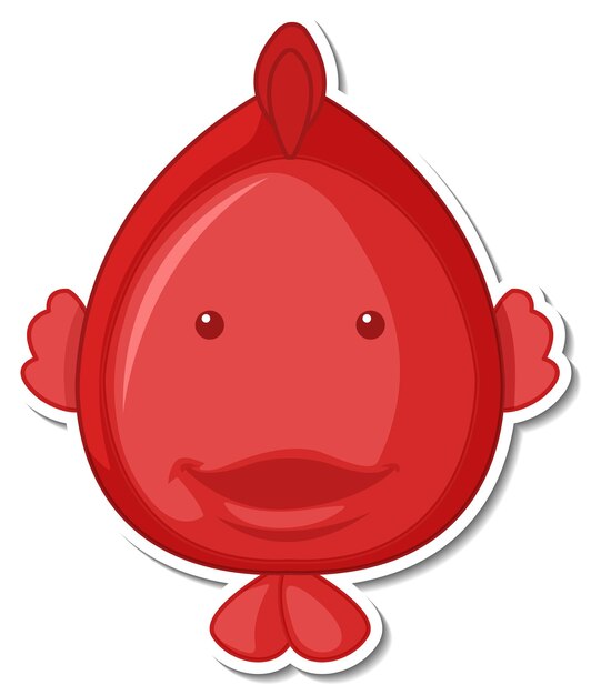 Cute fish sea animal cartoon sticker