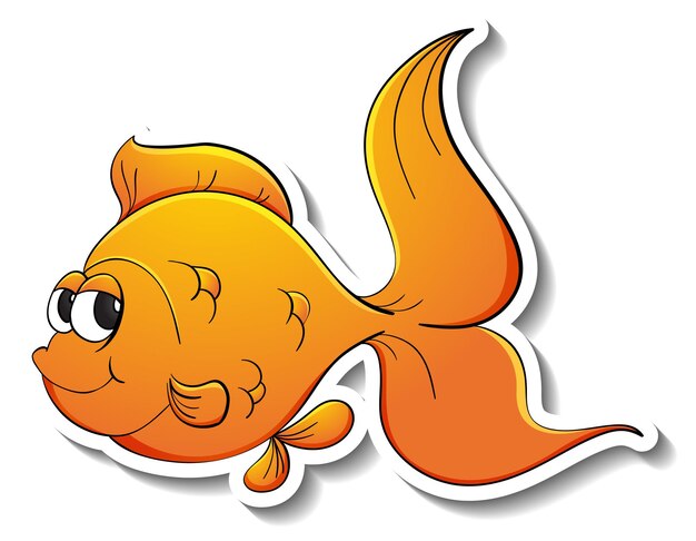 Cute fish sea animal cartoon sticker