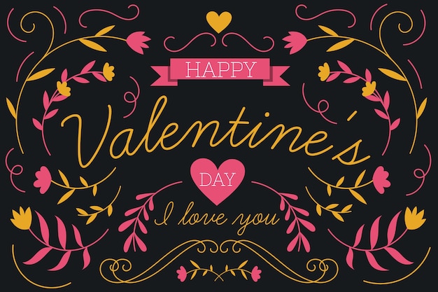 Free vector cute flat design valentine's day background